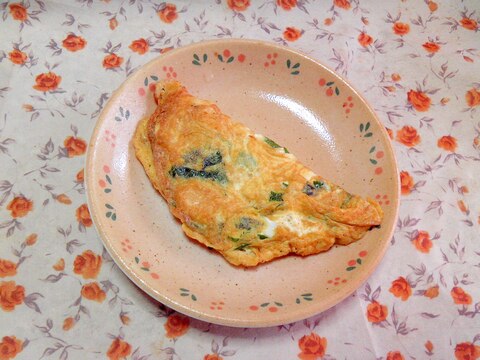 お麩とワカメの卵焼き